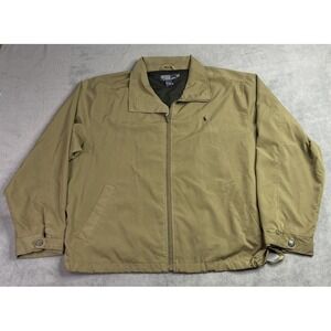 Polo Ralph Lauren‎ Jacket Mens XL Khaki Bi Swing Mesh Lined Windbreaker Outdoor